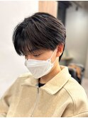 シースルーマッシュナチュラルマッシュメンズ韓国ツーブロック