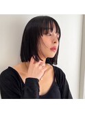 シアーバングのストレートモードボブ