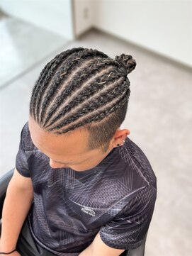 ガルボヘアー 桟橋店(garbo hair) メンズ コーンロウ 地毛 8本 特殊セット イベントヘア