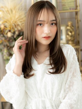 カバーヘア ブリス 戸田公園西口店(COVER HAIR bliss) グレーベージュエアストレートワンカールc7戸田公園20代30代40代