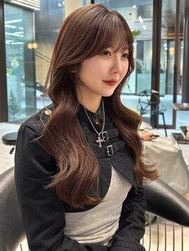 シティ(CITY) ベージュ × ロングレイヤー