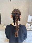 高め編みおろしポニー /ヘアセット/お呼ばれヘア/知立/20代