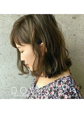 ダヴィ(DOVEY) 【DOVEY】極細ハイライト&外国人風フォギーグレージュカラー