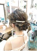 結婚式シニヨンアレンジ【ヘアアレンジ  立川/立川南/八王子】