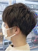 MEN'S HAIR &nbsp;センターパート　ツイストスパイラル　コンマヘア