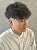メンズパーマ波巻きスパイラルパーマツイストスパイラルパーマ