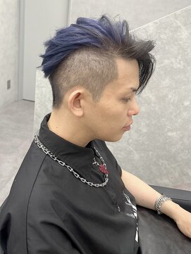 メンズ ファイブバイジエクト 堀江(FIVE by The Ect) メンズカット フェードカット デザインカラー