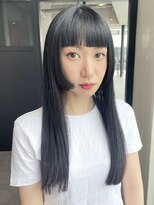 前髪イメチェンアッシュブラックフレンチカジュアル_49569