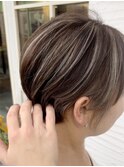20代30代大人可愛い★小顔ショートカットハイライトカラー