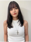 ポイントカラー　前髪カラー　レイヤーカット【天神/今泉】