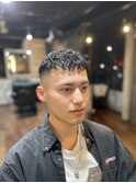 アイロンパーマ×スキンフェード