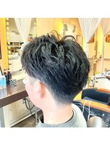 スギモト(Sugimoto) メンズ 2ブロックスタイル パーマ風仕上げ