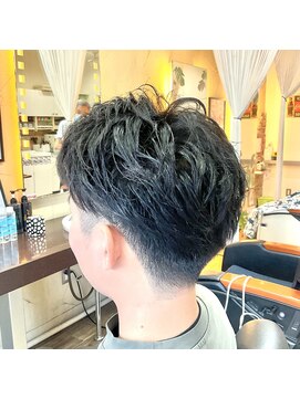 スギモト(Sugimoto) メンズ 2ブロックスタイル パーマ風仕上げ