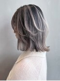 ハイライトカラーブリーチミディアムくびれヘア_ba555951
