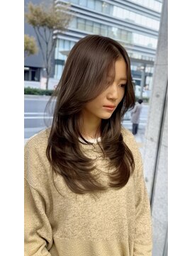 バタフライレイヤー/海外風レイヤー/オリーブグレージュ