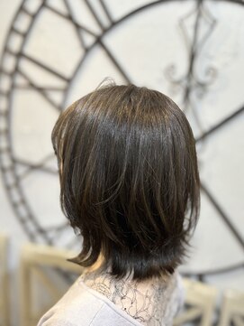 ルミエ ヘアサロン 経堂店(Lumie hair salon) レイヤーボブ+オリーブベージュ