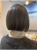 シルバーグレージュ×ボブ