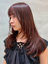 ロンドポレール 北千住(Lond polaire)&nbsp;ダークラベンダーグレージュレイヤーカット韓国巻き顔周りカット
