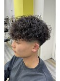 バロックパーマ×スキンフェード