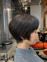 アルトル 池袋2nd(altru)&nbsp;◇大人40代50代60代ショートボブ丸みショート白髪ぼかし