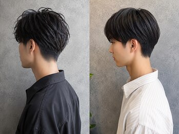 ラルジュヘアイコール(Large hair equal =)の写真/清潔感UP！メンズカット＆パーマで理想のスタイルへ☆顔周りの似合わせはお任せください！