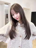 アルバム 新宿(ALBUM SHINJUKU) ナチュラルレイヤーセミロンググレージュ寒色系_F21429