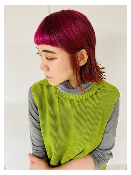 スティードトーキョー(Steed Tokyo) vivid colo"rberry pink" × round bang【Steed/立川】