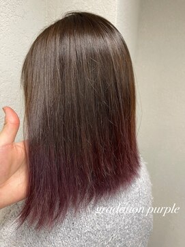アジールヘア 所沢プロペ通り店(agir hair) グラデーションパープル10代20代30代