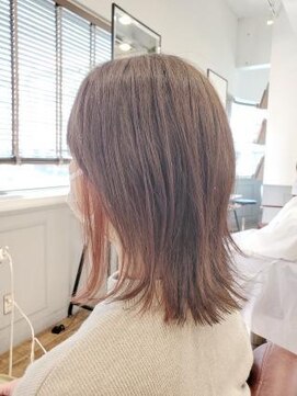 グランシュ 青葉台店(GranCieux) インナーピンク×切りっぱなし外はねボブ☆