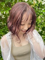 アルモ ヘア フア 東静岡(ALMO hair HUA) 【ALMO】あざと可愛い☆ミディアムカシスチェリー