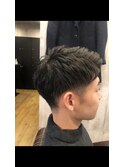 メンズナチュラルツーブロックバングスタイル