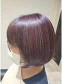 ハイライト★ベイビーパープルベース★ショートボブ