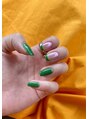 ピークアブー ワン(PEEK-A-BOO ONE) Green French Nail