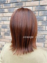 リエートビタ 栗生(Lieto vita)&nbsp;切りっぱなしボブ×オレンジカラー