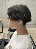 メンズ/アップバング/ツーブロックマッシュ/束感ショート波巻き
