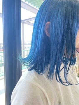 シャンプーボーイ 佐世保駅前店(SHAMPOO BOY) 派手髪ブルー