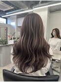 ハイライトバレイヤージュダブルカラーケアプリーチ30代40代