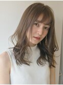 韓国風パーマ大人セミロング/武田涼