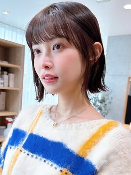 セイドット リー(Say. Ree) say.前髪あり切りっぱなしボブ外はねボブニュアンスカラー表参道