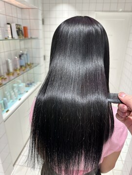 ロンドルーチェ 心斎橋(Lond luce) ダークアッシュ/ミディアムレイヤーカット［髪質改善/縮毛矯正］