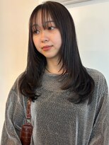 パーク 福岡天神西通り店(parc)&nbsp;レイヤーカット　ダークカラー　顔周りレイヤー　髪質改善　艶感