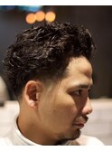 【パーマオールバック】