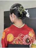 20代成人式卒業式艶感シニヨンモダン和装ヘア/今枝