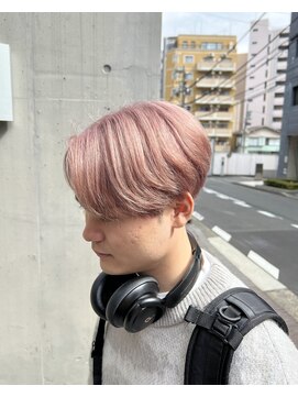 メルシー トータル ブランディング サロン(merci TOTAL BRANDING SALON) メンズ ホワイトピンク×センターパート