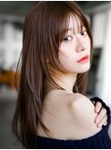 ☆レイヤーカット毛先ワンカールくせ毛風カール薄めバングデジパ