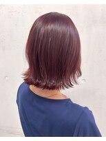 ゴットイズム(GOTTO ISM)&nbsp;◎大人女子必見◎透け感アップカラ（レッド）ー×外ハネスタイル