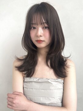 ザックラフィネ(ZACC raffine) レイヤーカット/オリーブベージュ/フェイスレイヤー/くびれヘア