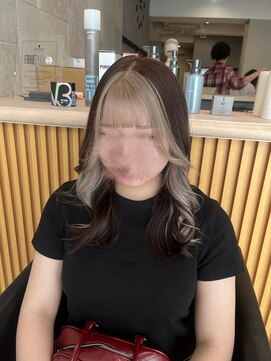 メロウバイケンジ(mellow by KENJE) ブリーチカラー/ダブルカラー/フェイスフレーミング/ベージュ