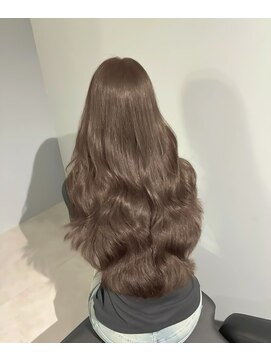 ノー バイ イオエ 西梅田(no. by ioe) ブリーチなしカラー/髪質改善/ミルクティーベージュ/小顔へア