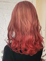 エノア 東京(ENORE) セミロング|オレンジピンク|グラデーションカラー